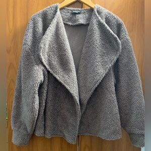 Express Gray Teddy Jacket for Women